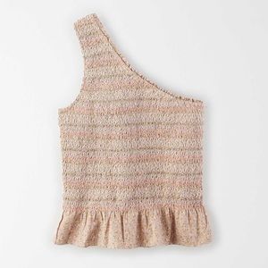 American Eagle Smocked One Shoulder Top